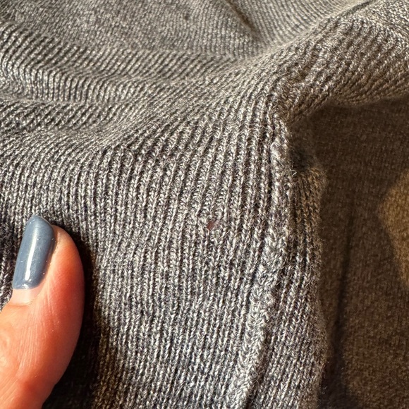 Banana Republic Italian Merino Wool Turtle Neck Sweater XL Gray N218 - Picture 9 of 9